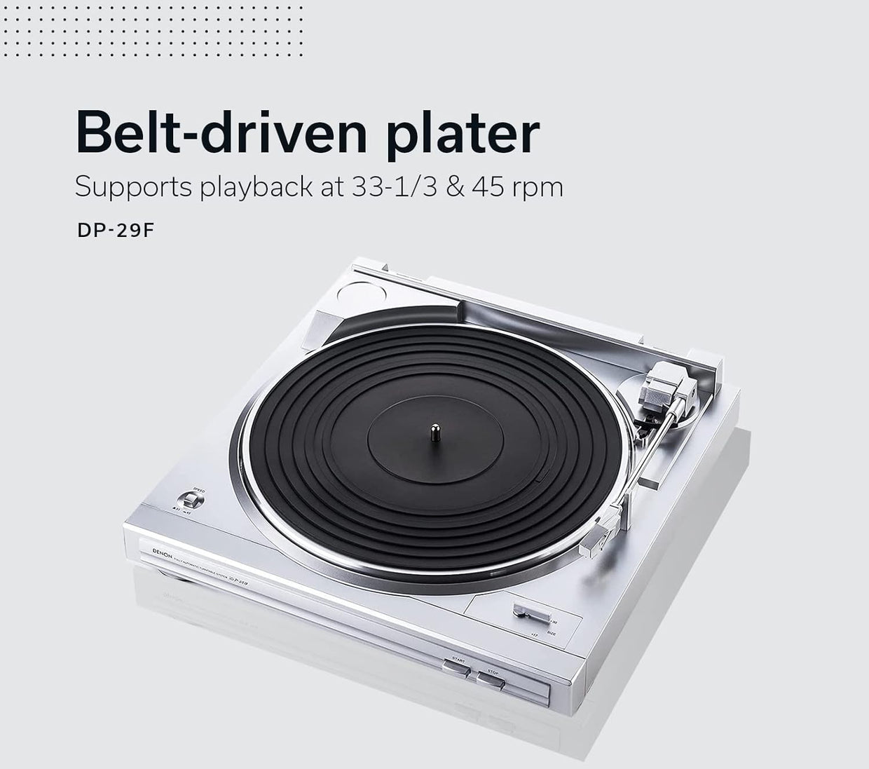 Automatic Vinyl Record Player Turntable 33/45RPM Built - In Phono Equalizer - Kwikley