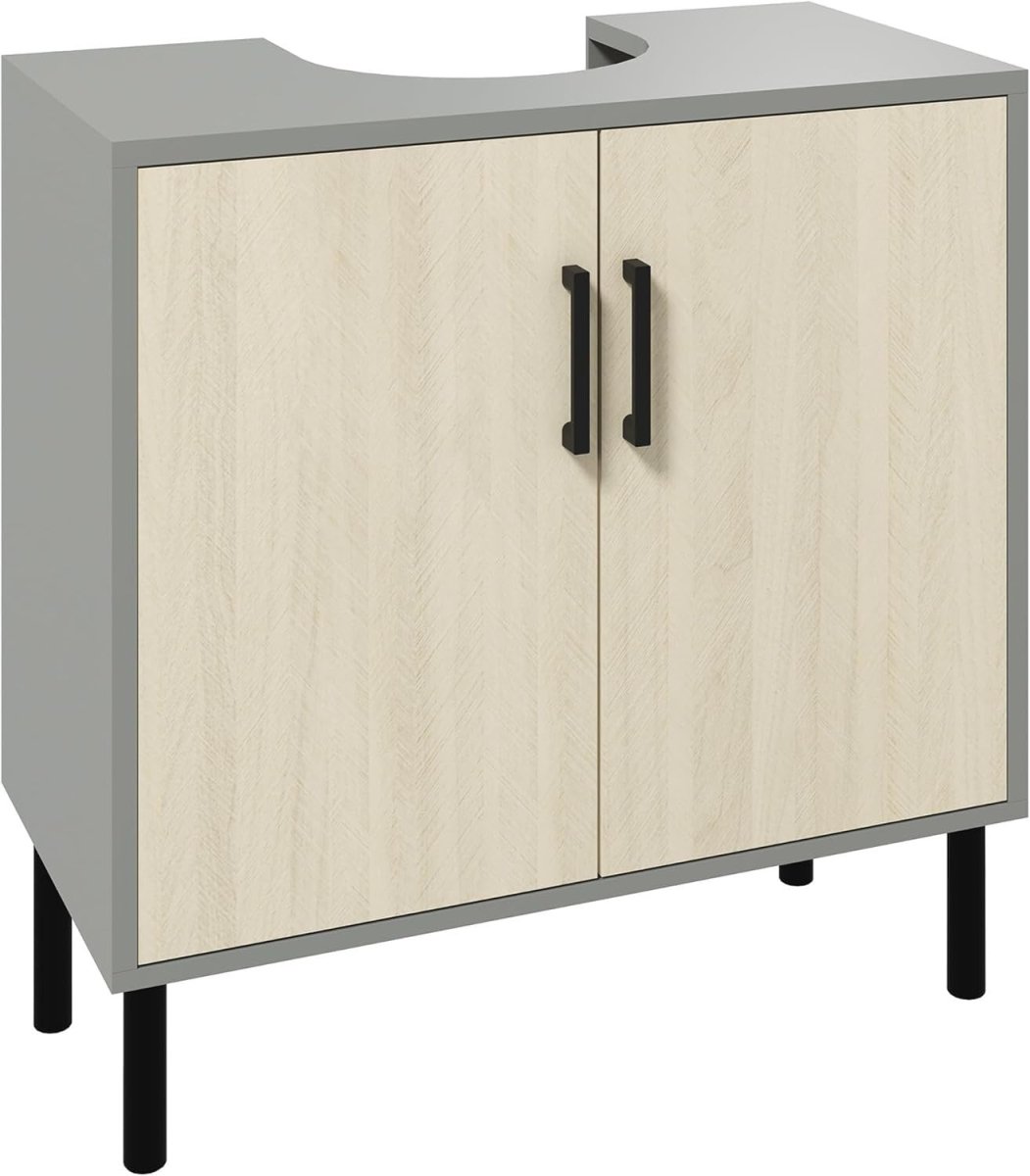 Bathroom Sink Cabinet Unit Under Basin Storage, 60x30x60cm, Double Door - Kwikley