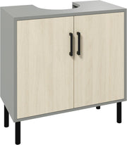 Bathroom Sink Cabinet Unit Under Basin Storage, 60x30x60cm, Double Door - Kwikley