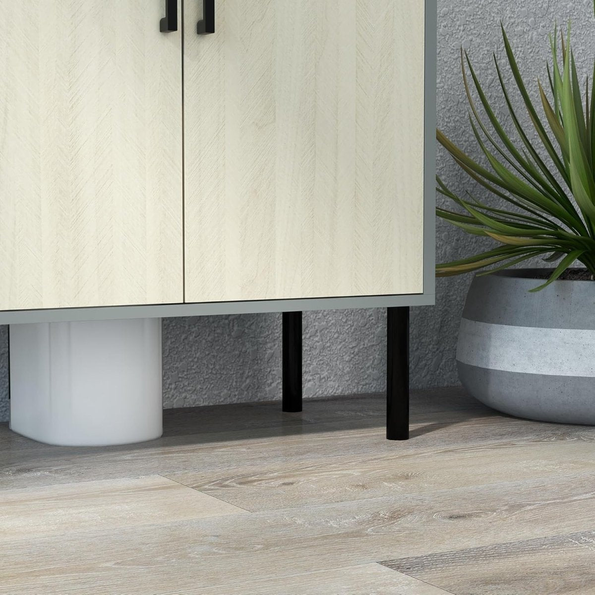 Bathroom Sink Cabinet Unit Under Basin Storage, 60x30x60cm, Double Door - Kwikley