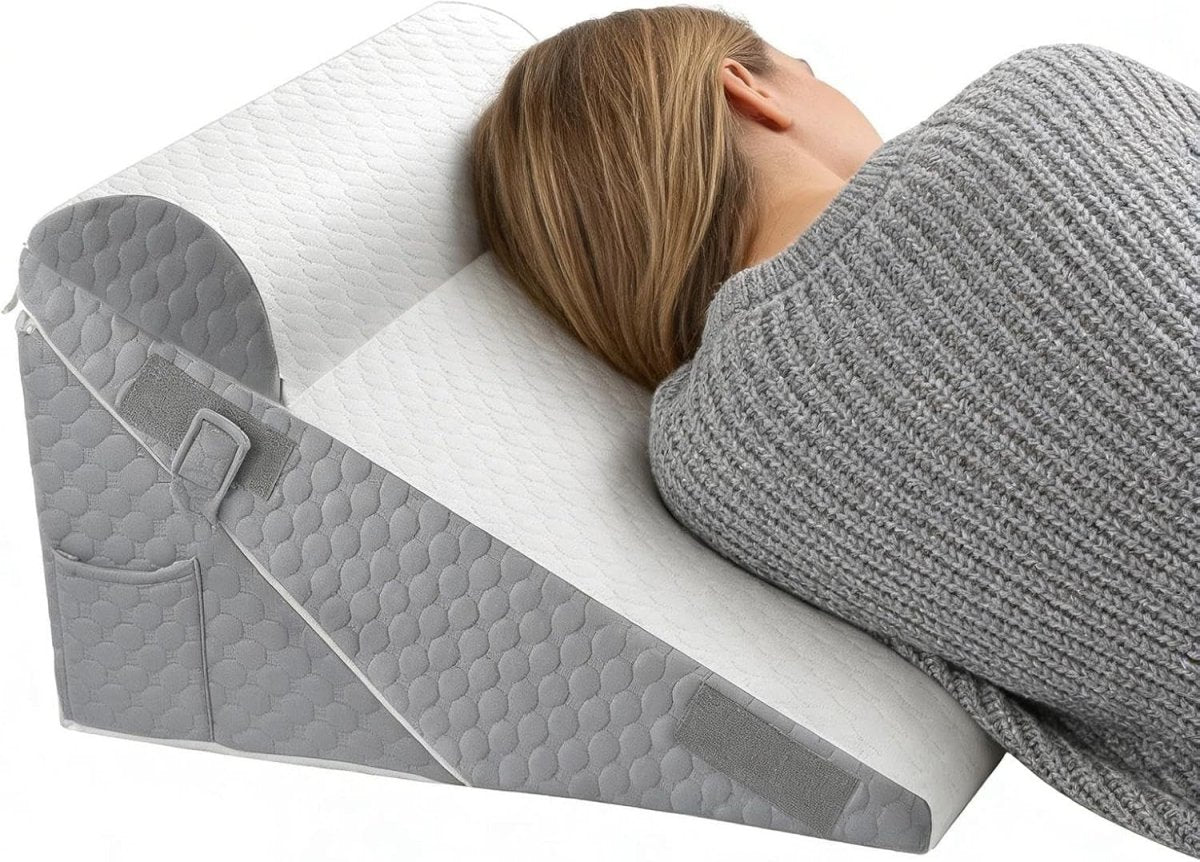 Bed Wedge Pillow Adjustable Ergonomic Support for Sleeping Reflux Reading - Kwikley