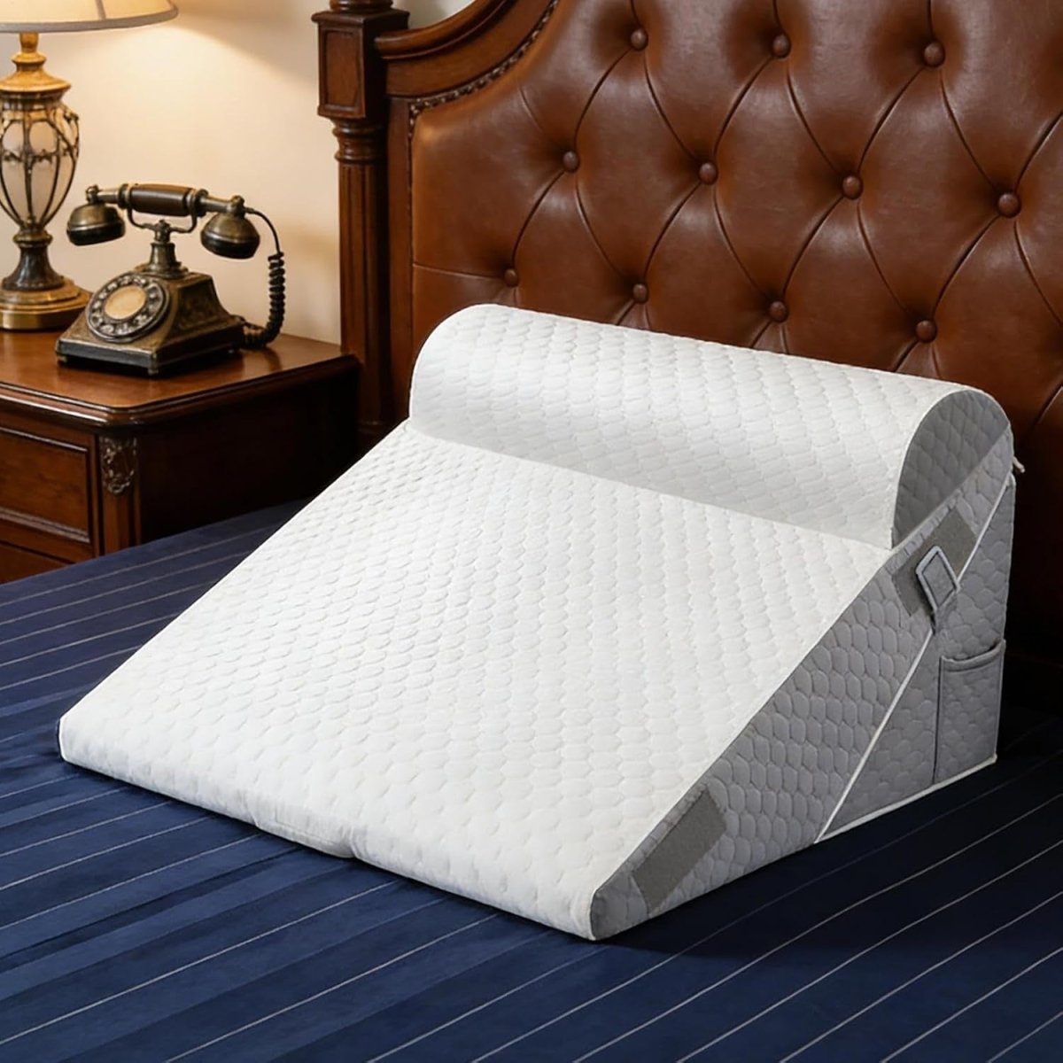 Bed Wedge Pillow Adjustable Ergonomic Support for Sleeping Reflux Reading - Kwikley
