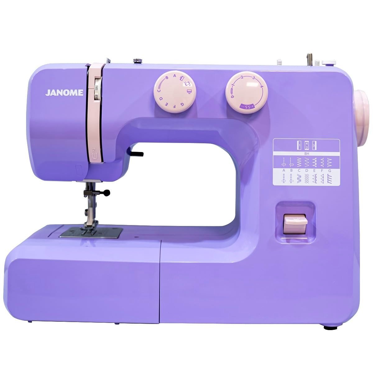 Beginner Sewing Machine 15 Built-In Stitches Metal Frame Purple - Kwikley