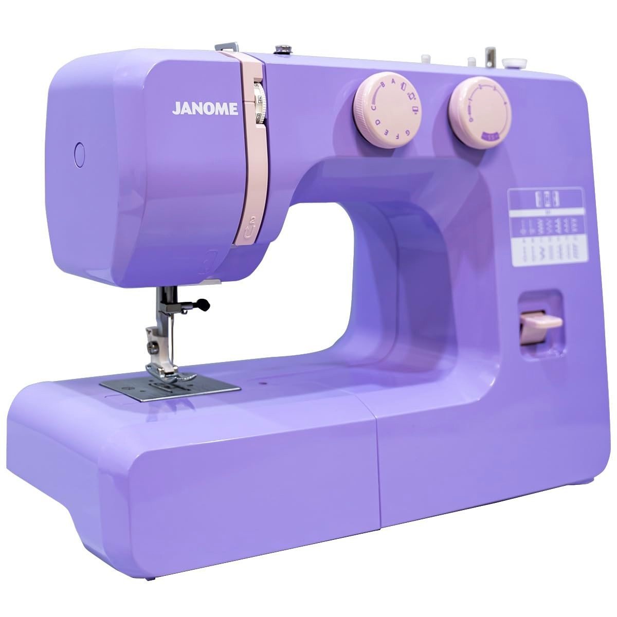 Beginner Sewing Machine 15 Built-In Stitches Metal Frame Purple - Kwikley