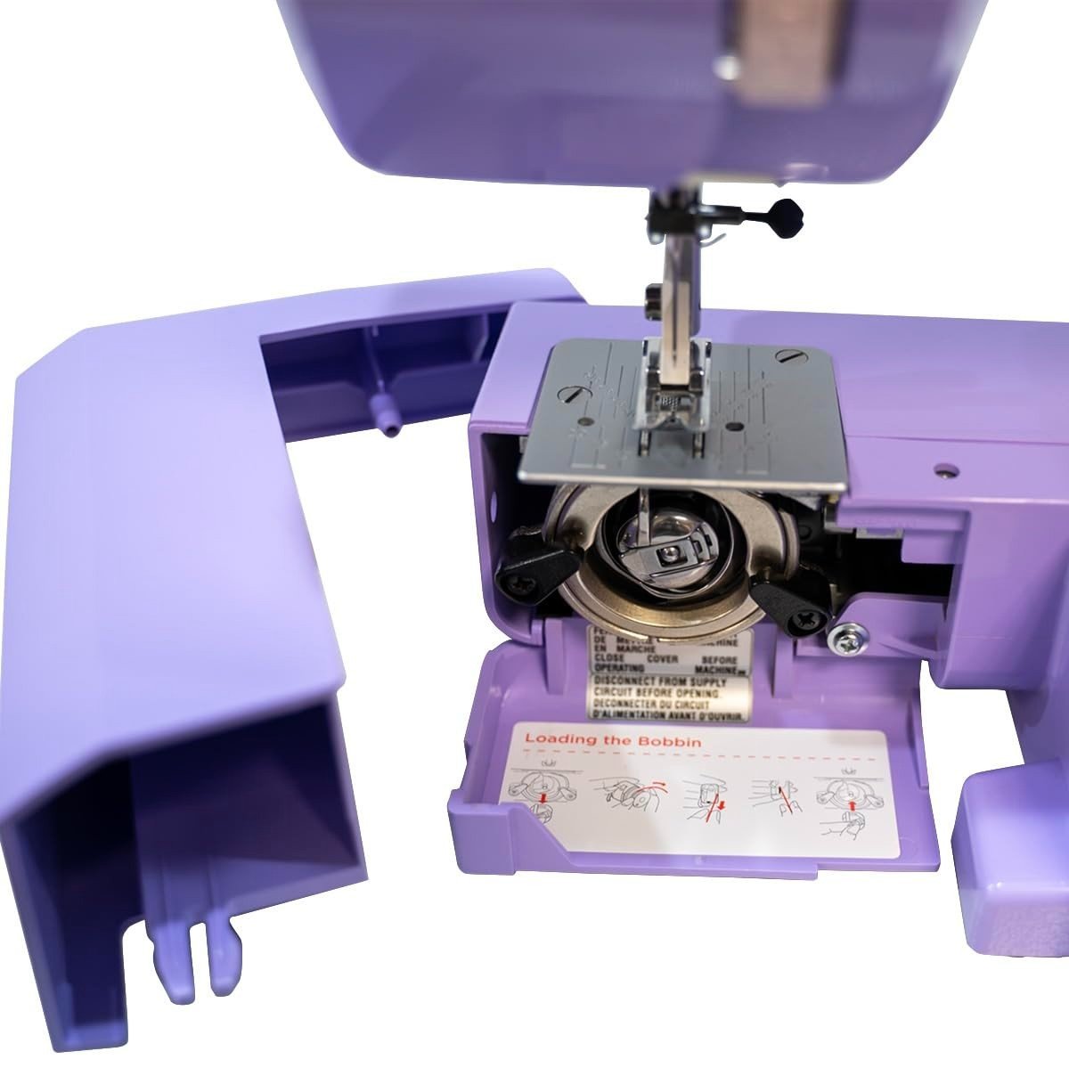 Beginner Sewing Machine 15 Built-In Stitches Metal Frame Purple - Kwikley