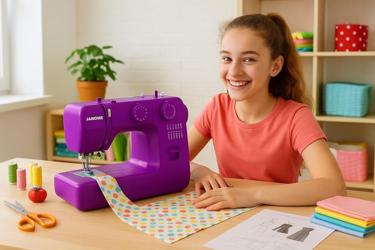 Beginner Sewing Machine 15 Stitches Free Arm Metal Frame Electric - Kwikley
