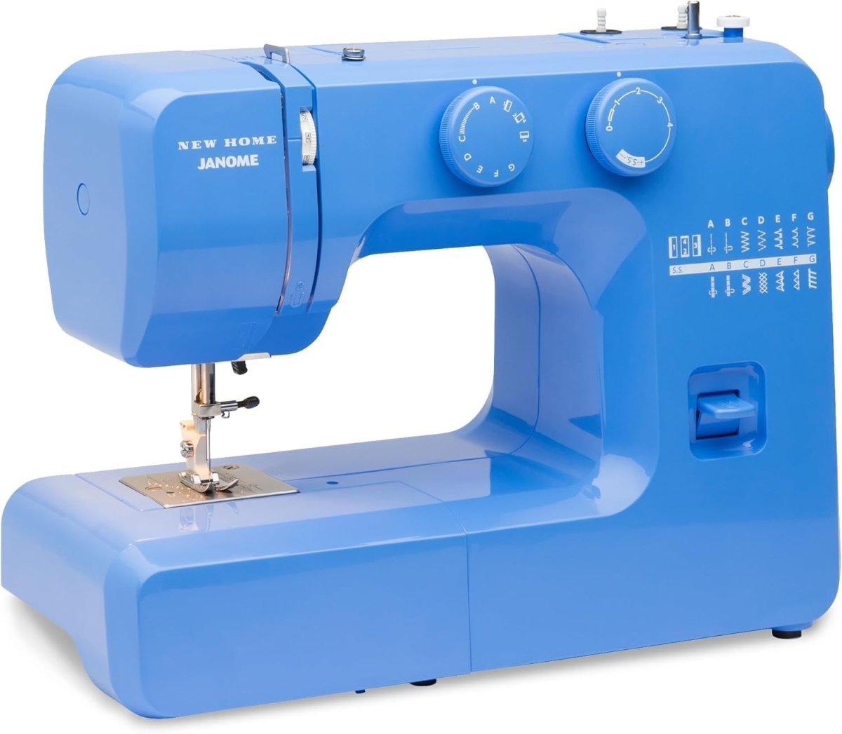 Beginner Sewing Machine 15 Stitches Metal Frame Free Arm Blue - Kwikley