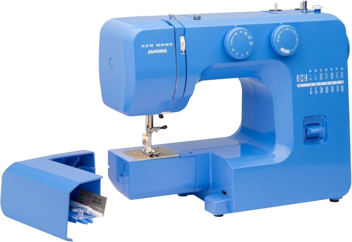 Beginner Sewing Machine 15 Stitches Metal Frame Free Arm Blue - Kwikley