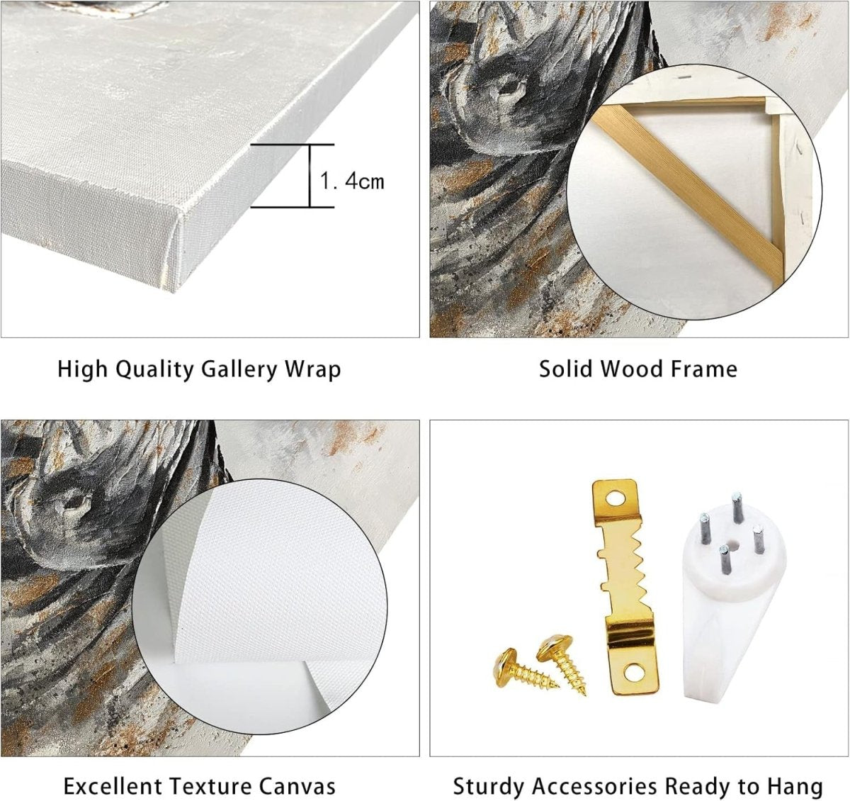 Beige Botanical Canvas Wall Art 3 Panels 30x40cm Modern Home Decor - Kwikley