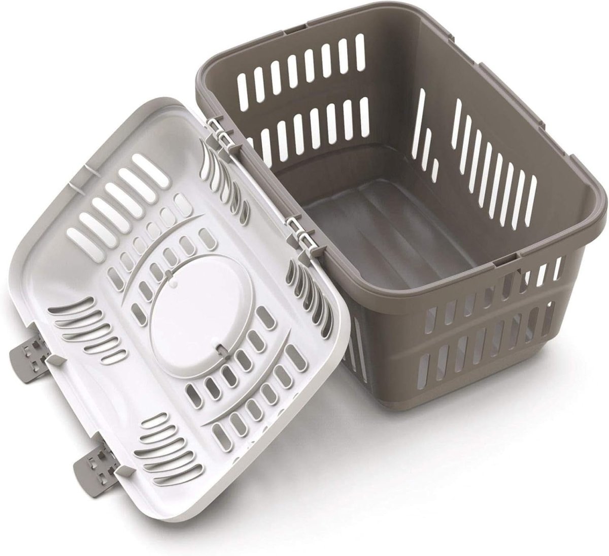 Beige Pet Carrier Crate with Top Lid | Portable Dog Cat Travel Box Cage - Kwikley