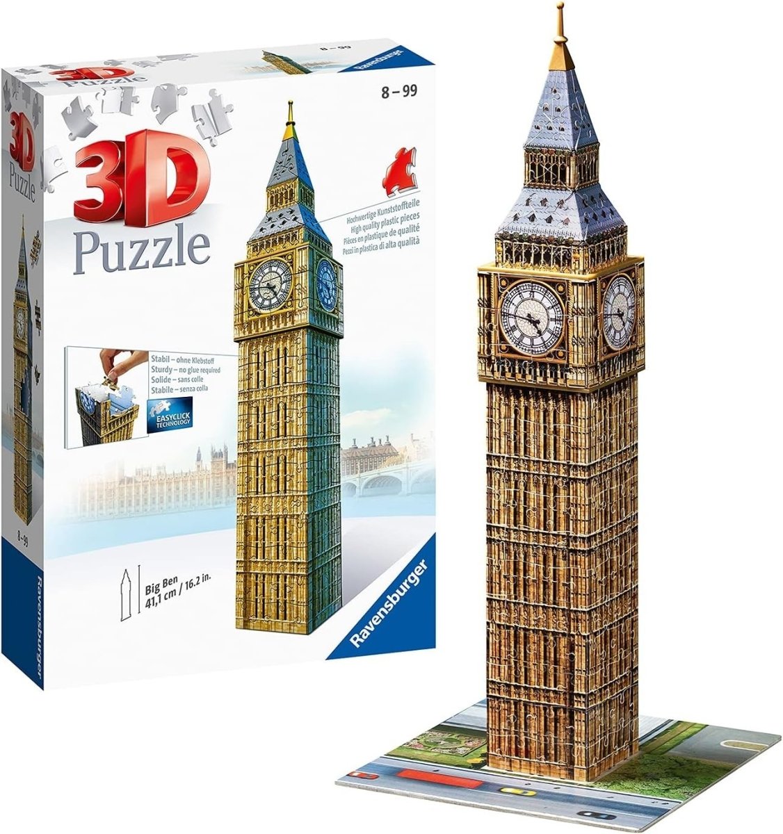 Big Ben 3D Puzzle 216 Piece London Landmark Model Kids Adults Gift - Kwikley