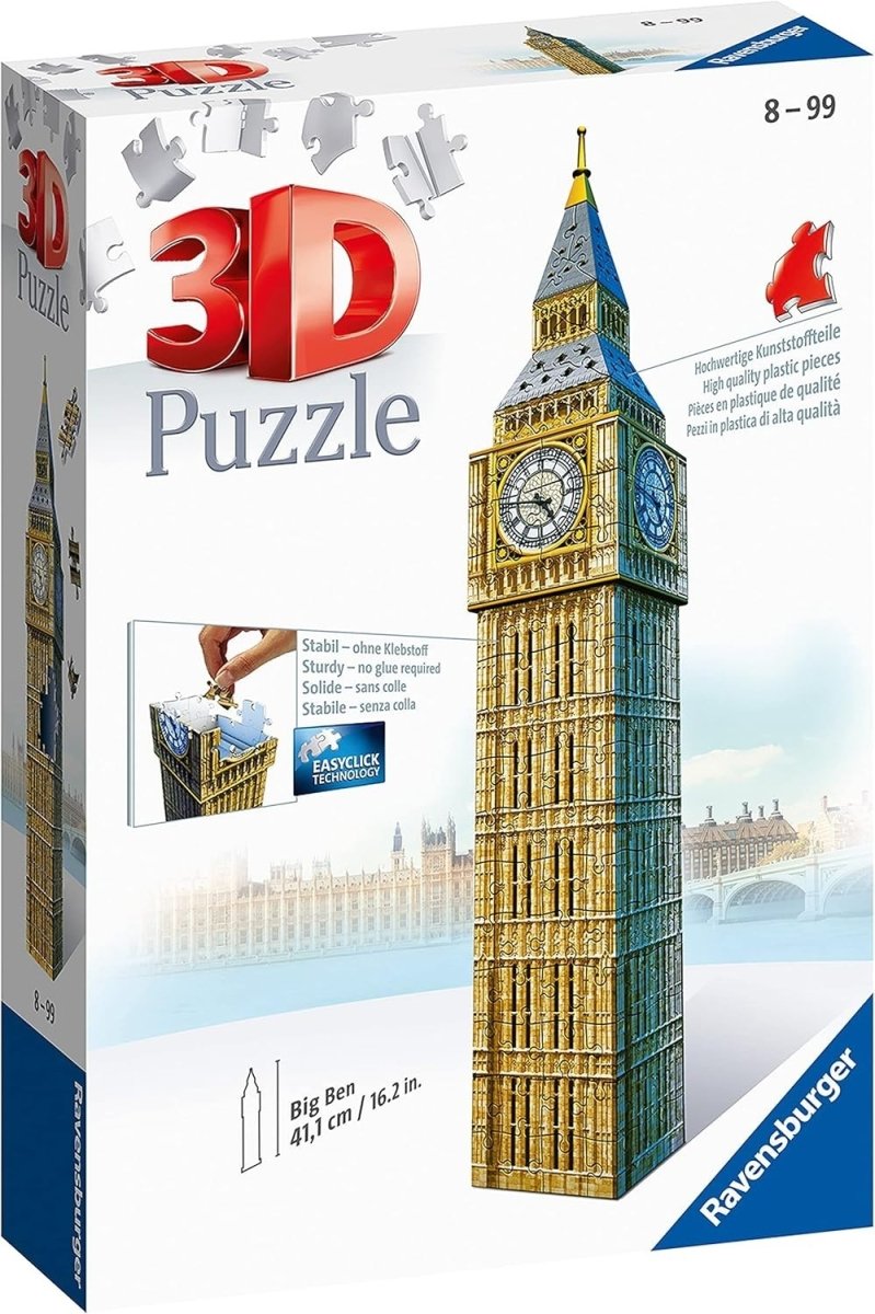 Big Ben 3D Puzzle 216 Piece London Landmark Model Kids Adults Gift - Kwikley