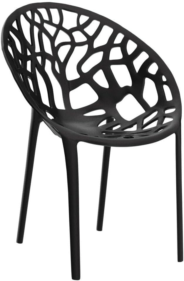 Bird Nest Style Stackable Dining Chairs Set of 4 Indoor Outdoor Patio - Kwikley