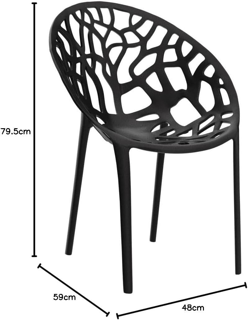 Bird Nest Style Stackable Dining Chairs Set of 4 Indoor Outdoor Patio - Kwikley