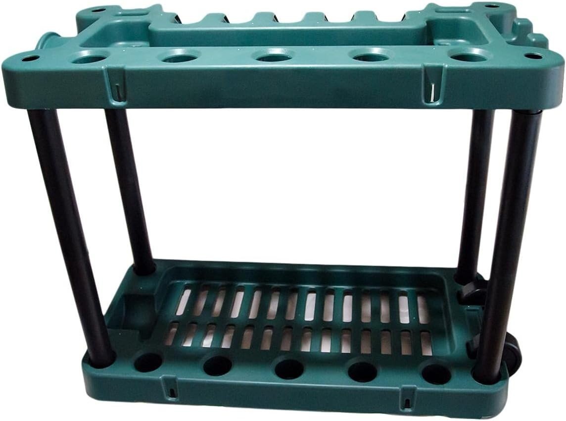 Black 4 - Tier Garden Tool Rack Shelving Unit Freestanding Shed Organizer - Kwikley