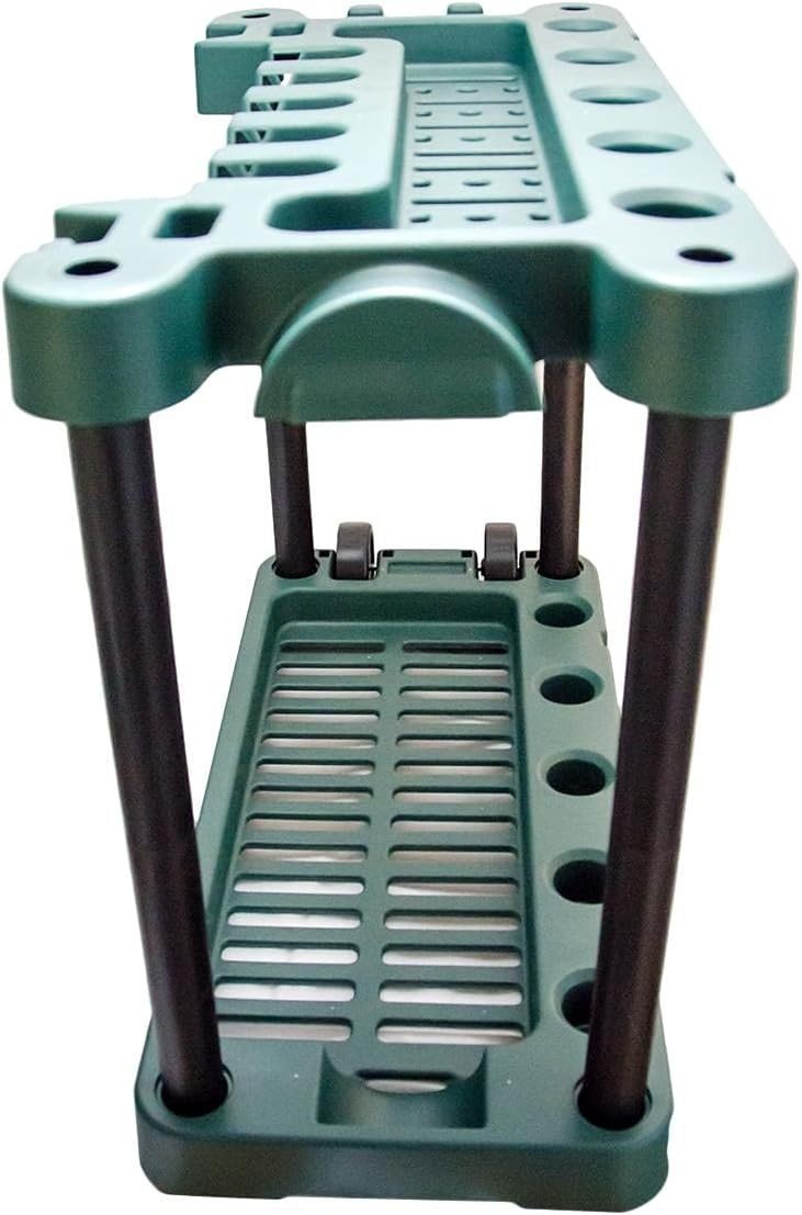 Black 4 - Tier Garden Tool Rack Shelving Unit Freestanding Shed Organizer - Kwikley