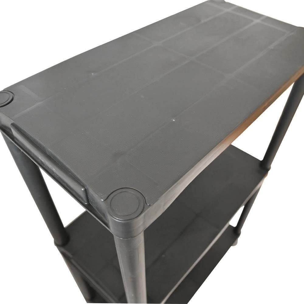 Black 4 - Tier Garden Tool Rack Shelving Unit Freestanding Shed Organizer - Kwikley