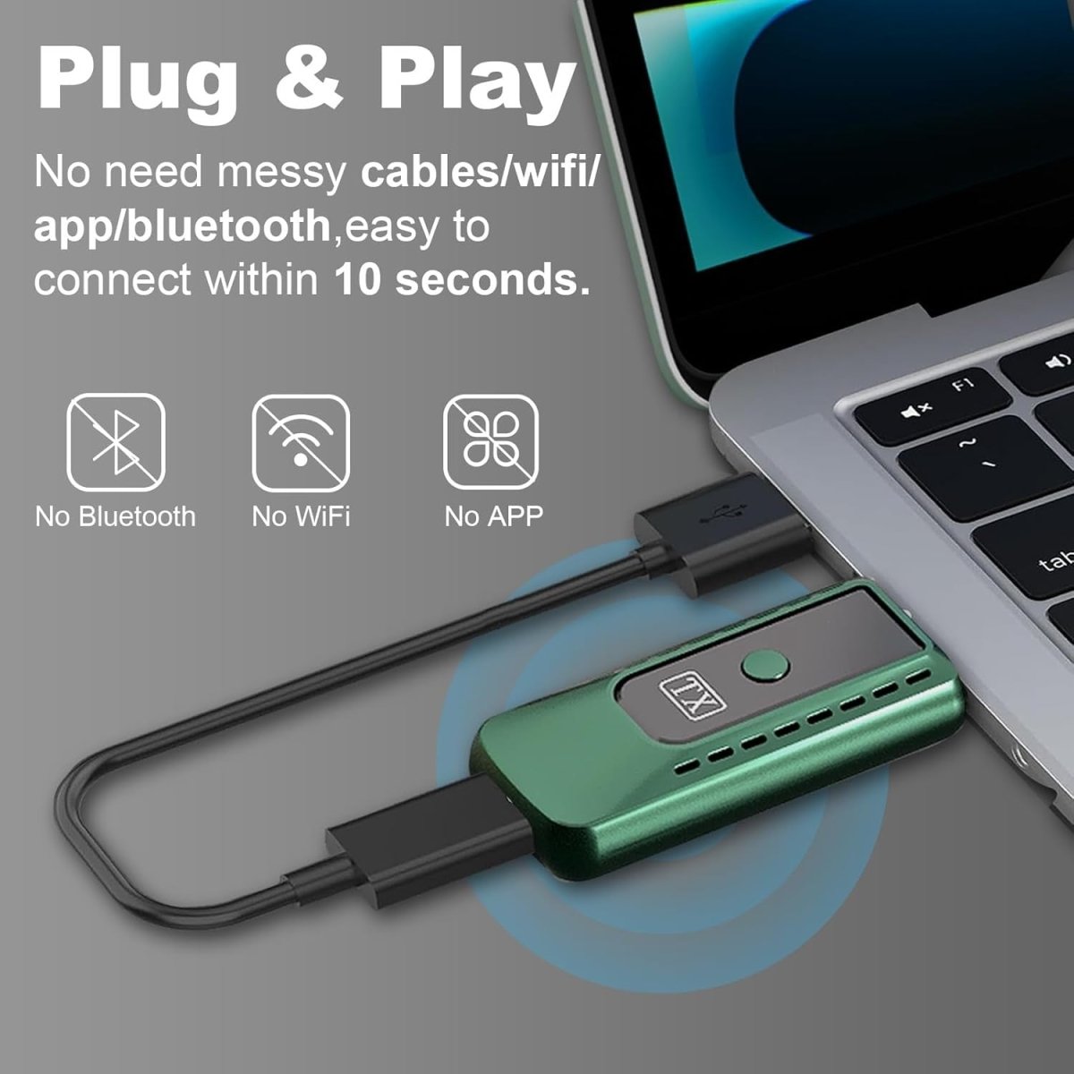 Black 4K Wireless HDMI Transmitter & Receiver Kit 1080P 100FT 5G - Kwikley