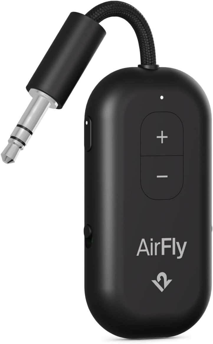 Black AirFly Pro 2 Bluetooth Adapter – Dual Headphones Wireless AUX - Kwikley