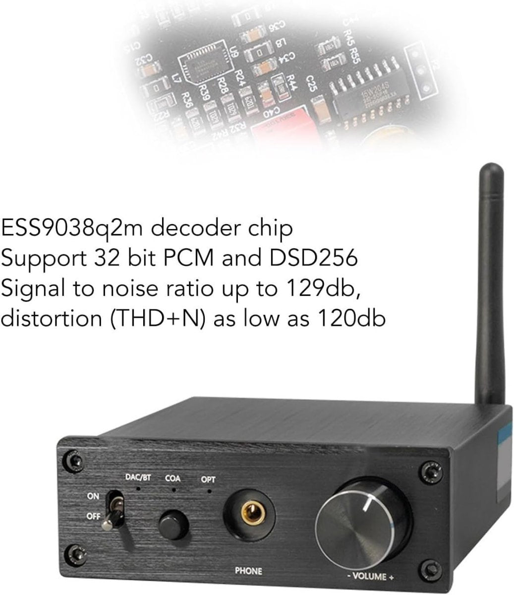 Black Bluetooth 5.1 HiFi Audio Receiver – Digital Sound Decoder - Kwikley