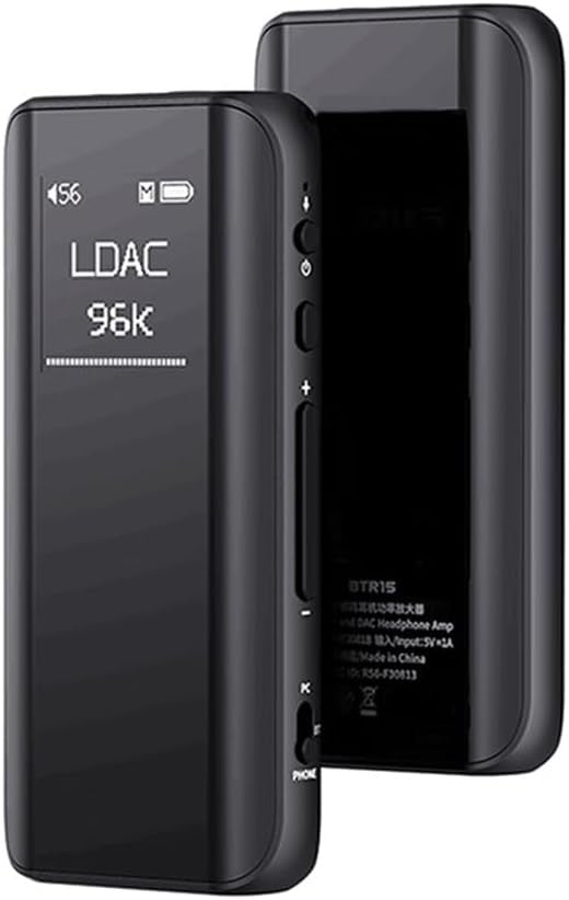 Black Bluetooth 5.1 Hi‑Res Audio Receiver – DSD256 LDAC MQA Adapter - Kwikley