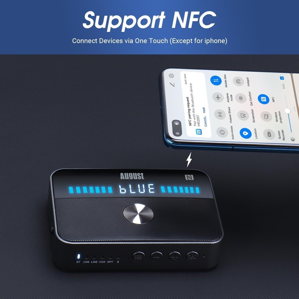 Black Bluetooth 5.3 Dual Transmitter & Receiver – Multipoint Audio Adapter - Kwikley
