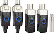 Black Dual 2.4GHz Wireless XLR Audio System – PA Mixer Monitor Kit - Kwikley