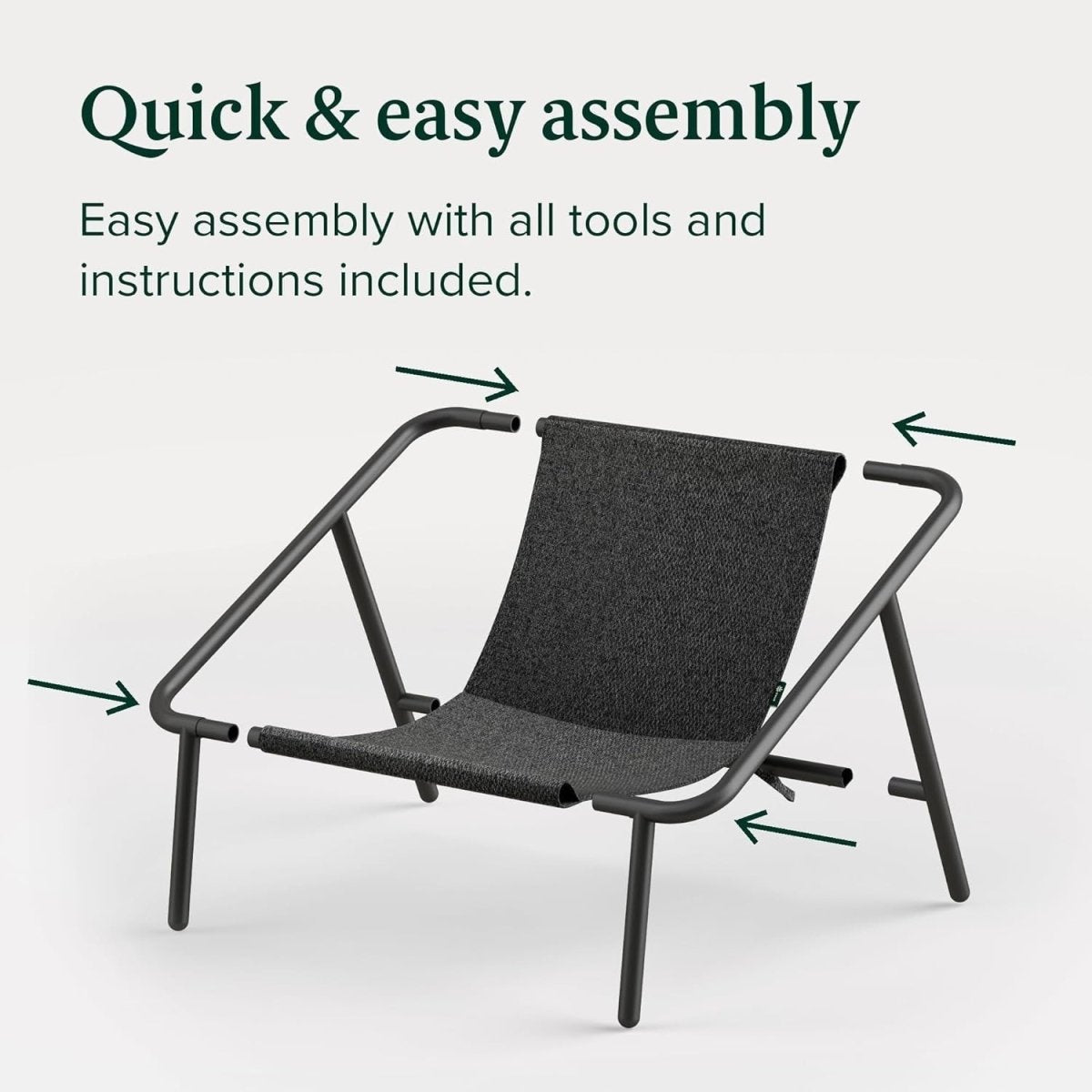 Black Metal Frame Accent Chair | Shredded Foam Lounge Armchair, Stylish - Kwikley