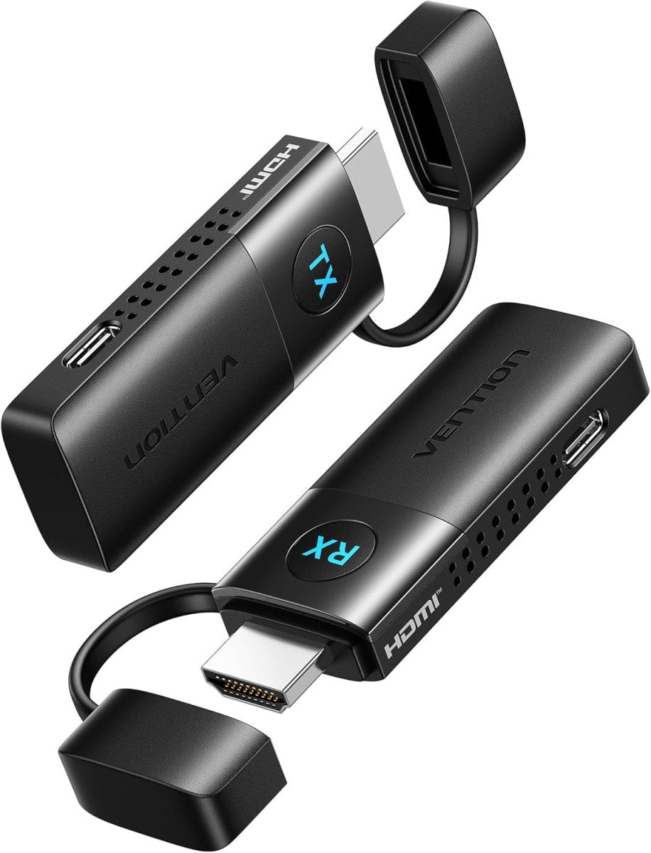 Black Mini Wireless HDMI Transmitter & Receiver 1080P 165FT 5G - Kwikley
