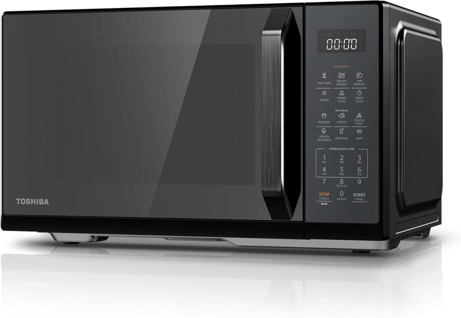 Black Mirror 23L Digital Microwave 900W Solo 11 Power Levels - Kwikley
