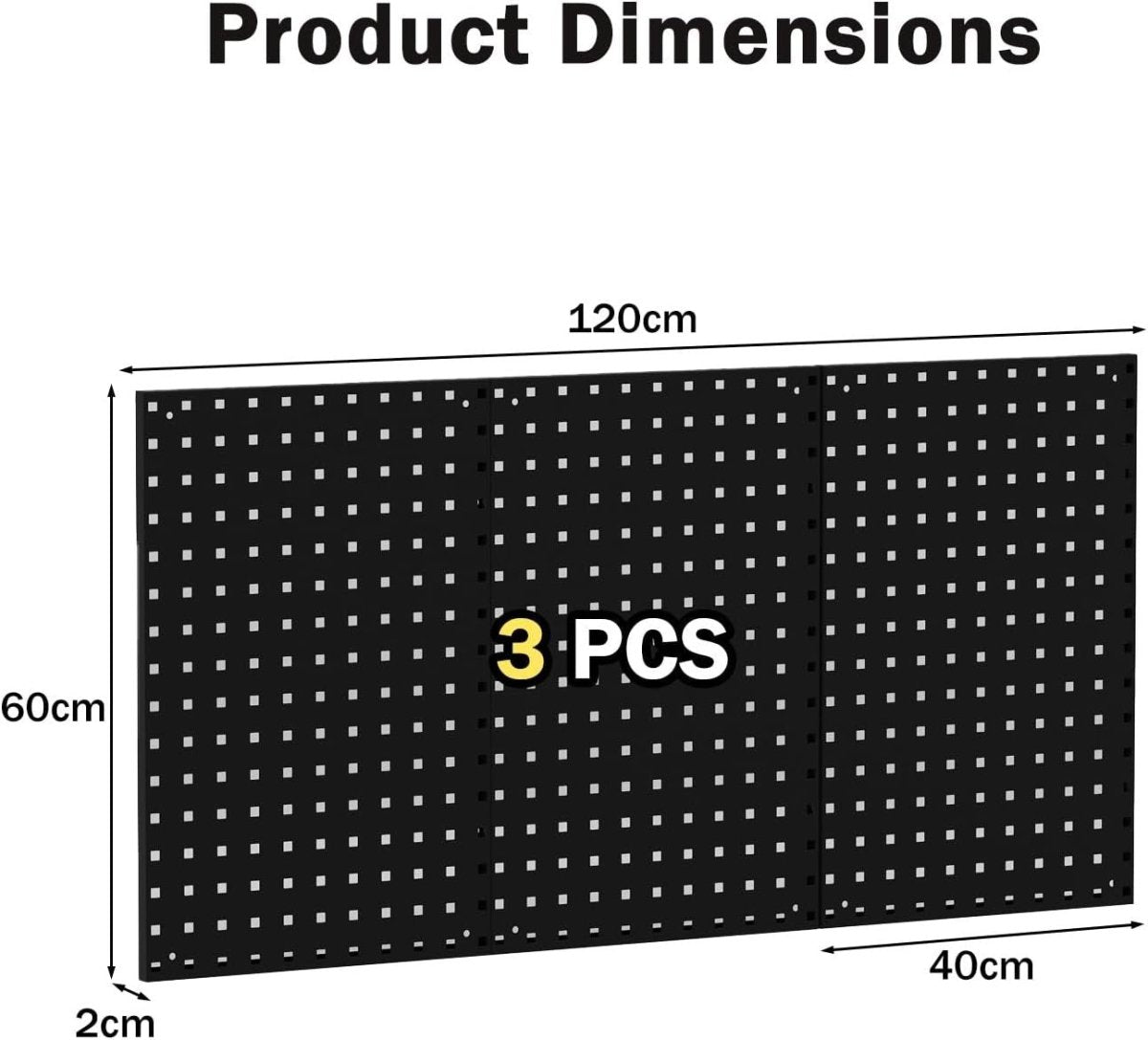 Black & Red Wall - Mount Pegboard Kit 3 Boards with 28 Tool Accessories - Kwikley