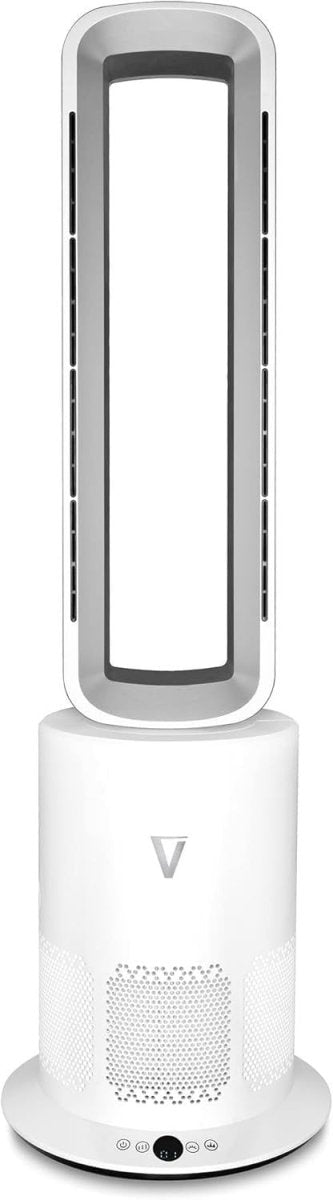 Bladeless Air Purifier Fan Heater HEPA H13 Oscillating Tower - Kwikley