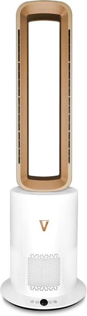 Bladeless Air Purifier Fan Heater HEPA Tower Gold Oscillating - Kwikley