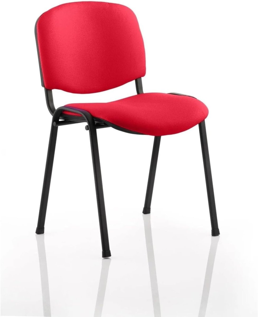 Blue Fabric Stackable Conference Chair Padded Seat Ergonomic Meeting Chair - Kwikley