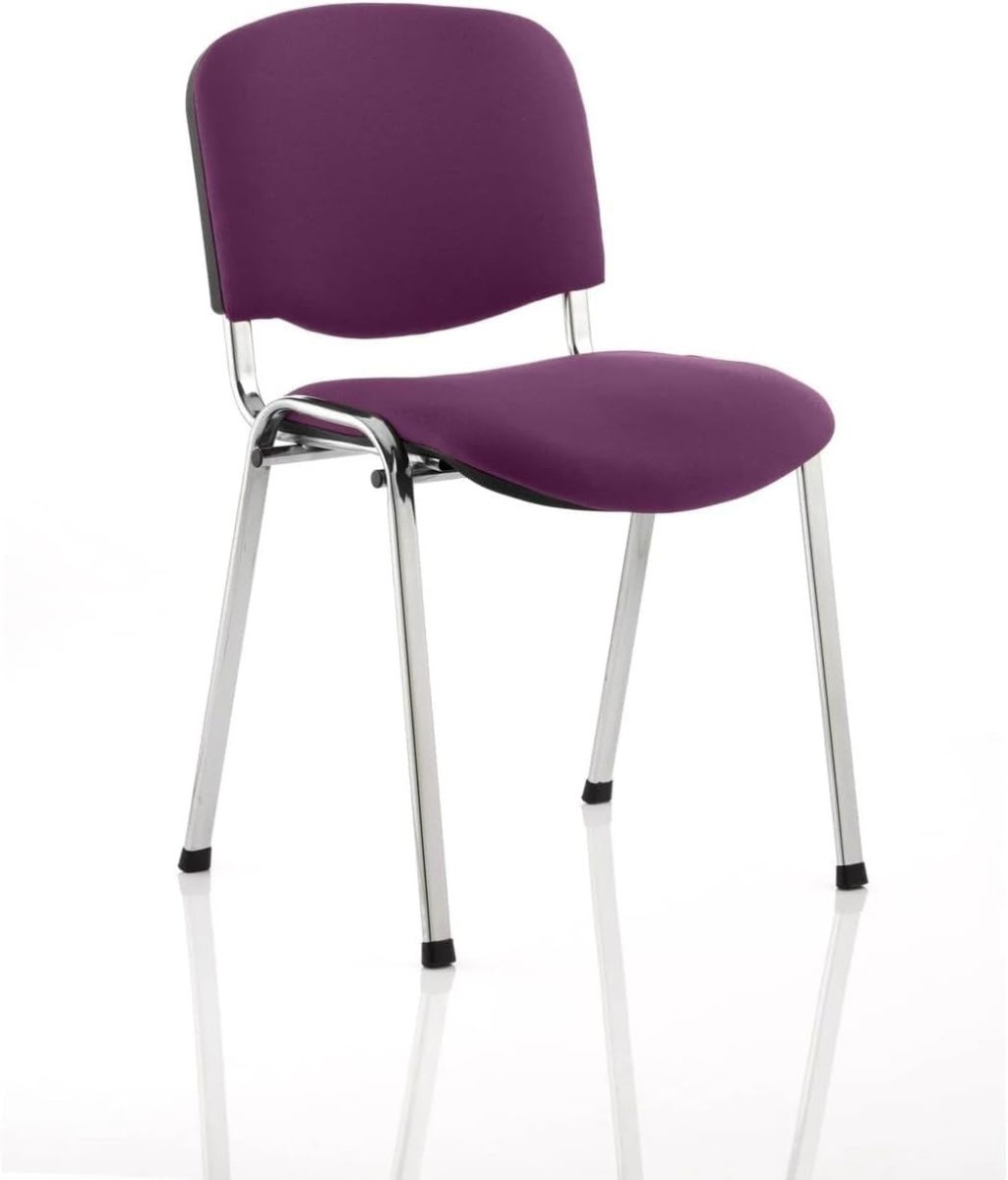 Blue Fabric Stackable Conference Chair Padded Seat Ergonomic Meeting Chair - Kwikley