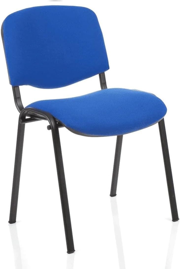 Blue Fabric Stackable Conference Chair Padded Seat Ergonomic Meeting Chair - Kwikley