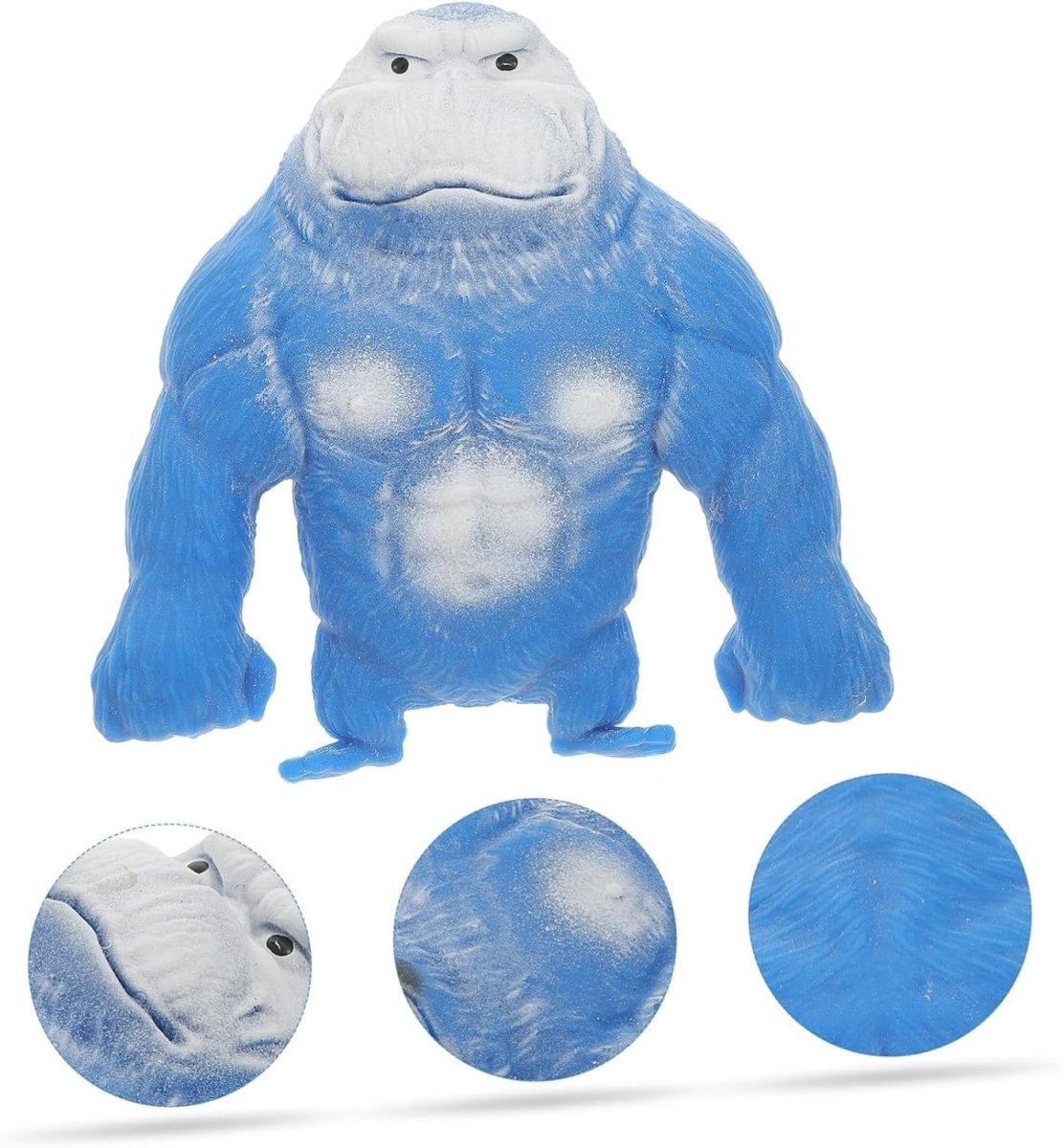 Blue Gorilla Squeeze Stress Toy Soft TPR Anxiety Relief Elastic Fidget - Kwikley