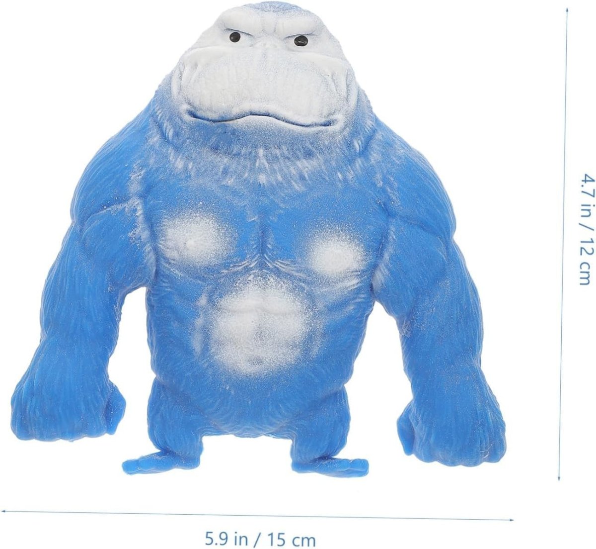 Blue Gorilla Squeeze Stress Toy Soft TPR Anxiety Relief Elastic Fidget - Kwikley