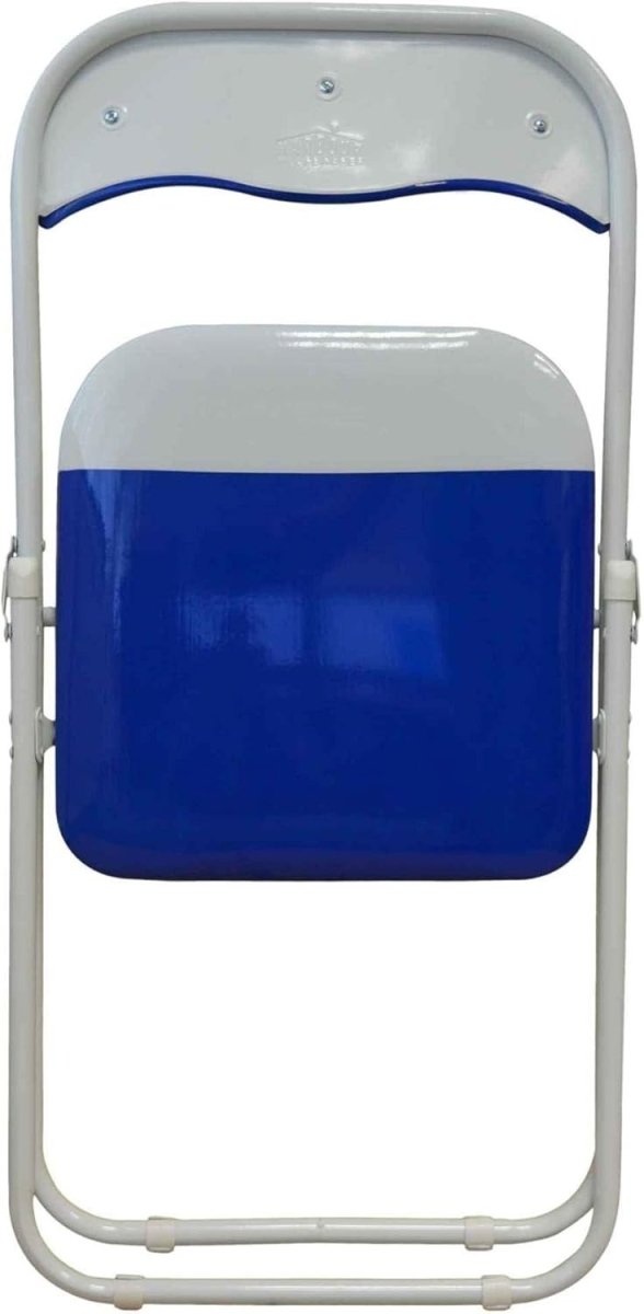 Blue Padded Folding Chairs Set of 6 – Compact, Durable Metal Frame, Space - Saving - Kwikley