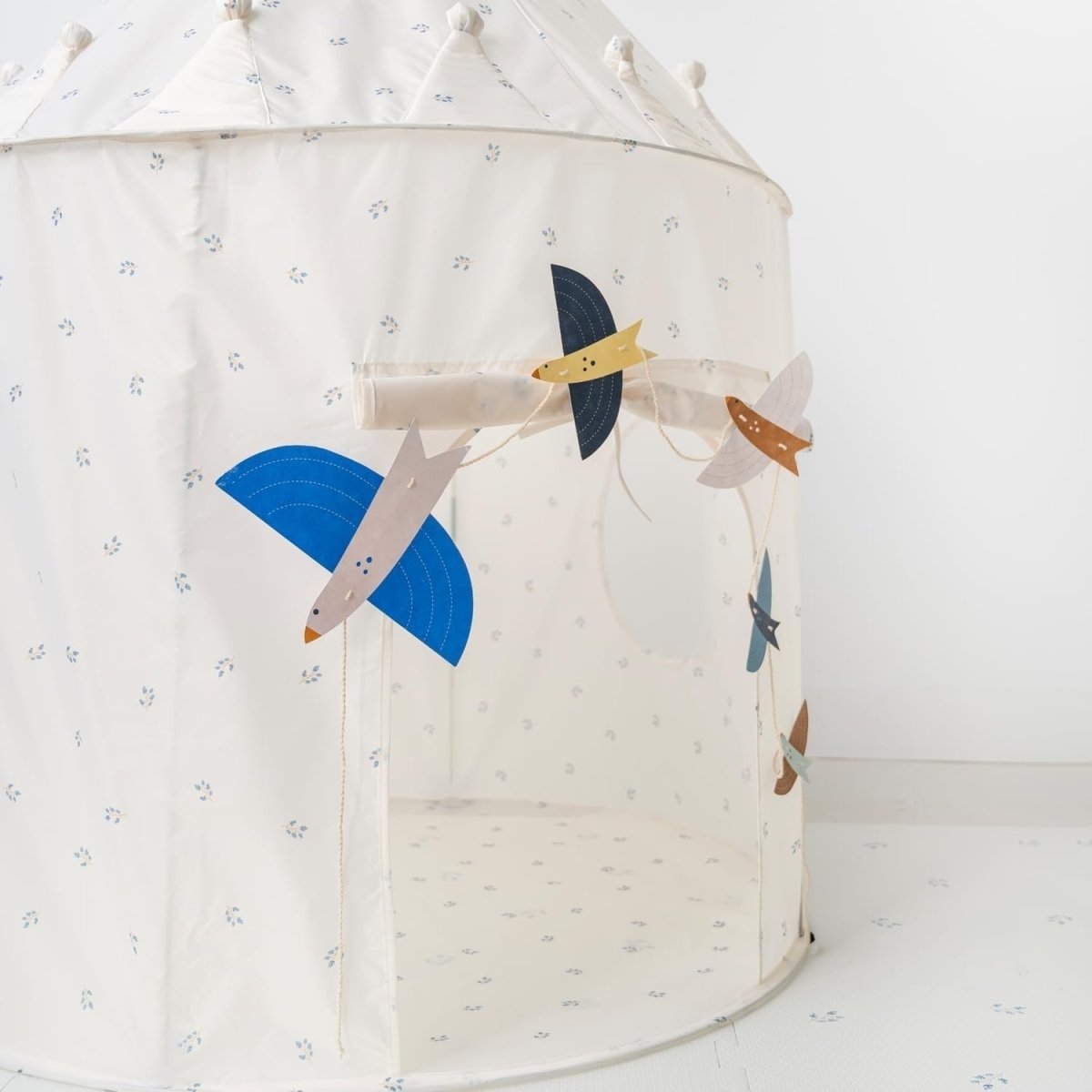 Blueberry Ivory Kids Indoor Play Tent Pop Up Fort Eco Fabric - Kwikley