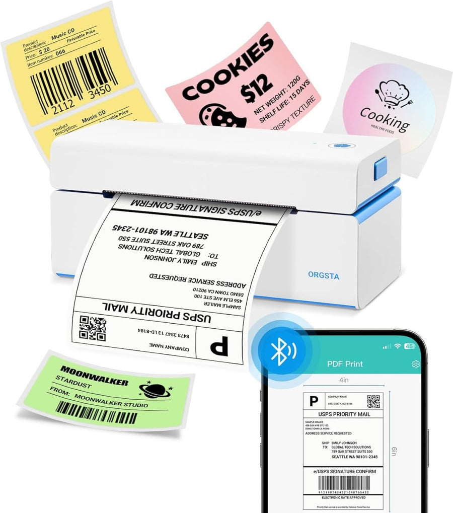 Bluetooth 4x6 Shipping Label Printer USB Postage - Kwikley