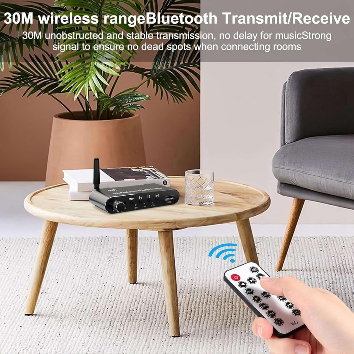 Bluetooth 5.1 Transmitter Receiver Digital to Analog Audio Converter - Kwikley