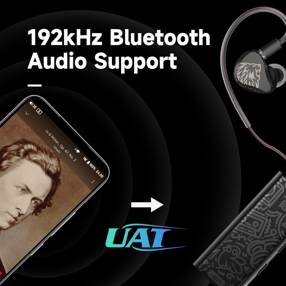 Bluetooth 5.2 Headphone Amp USB DAC Receiver for PC Car - Kwikley