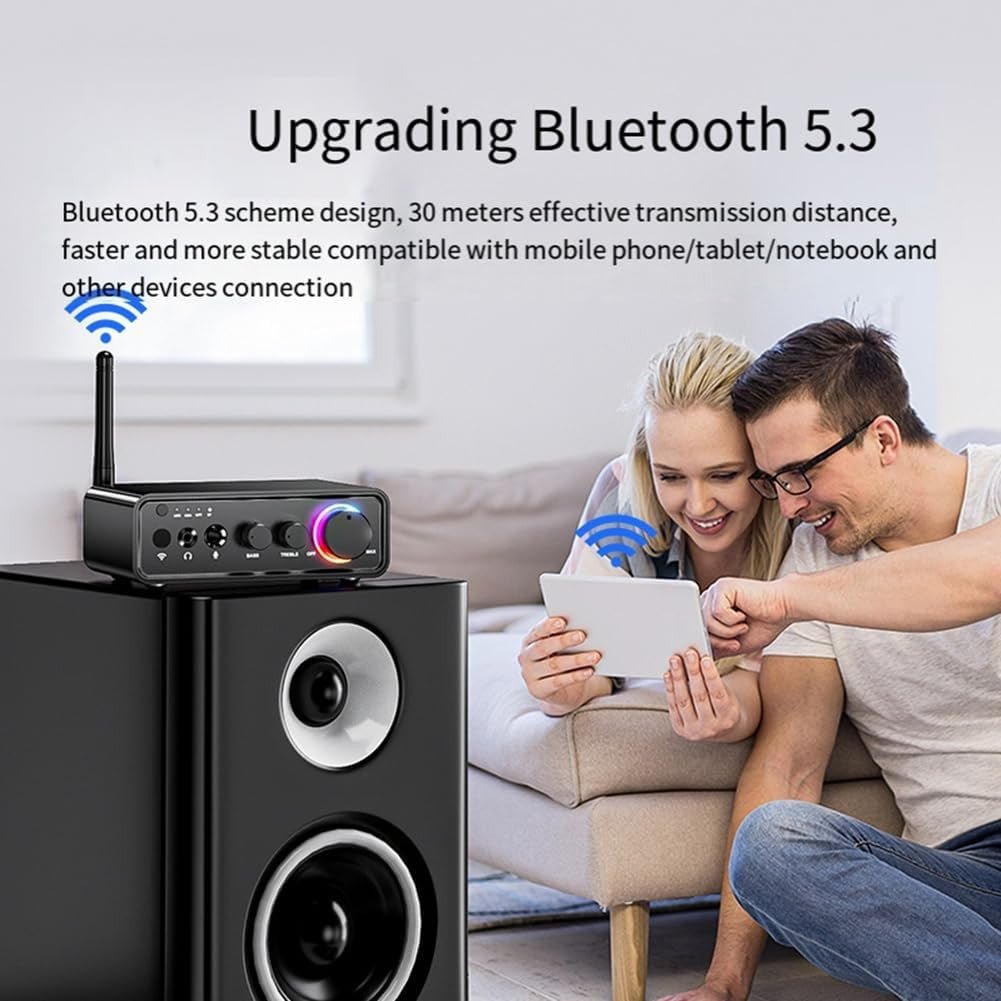 Bluetooth 5.3 Audio Receiver Transmitter Stereo Amp 100W - Kwikley