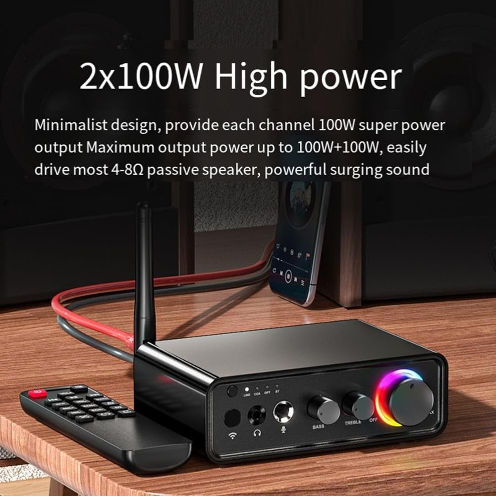 Bluetooth 5.3 Audio Receiver Transmitter Stereo Amp 100W - Kwikley