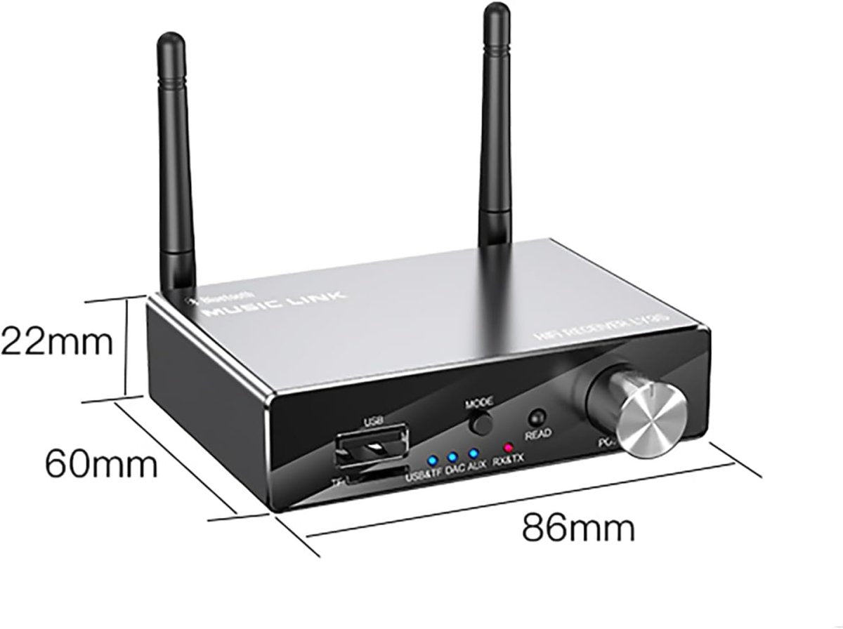 Bluetooth 5.3 Audio Transmitter Receiver DAC Optical RCA AUX - Kwikley