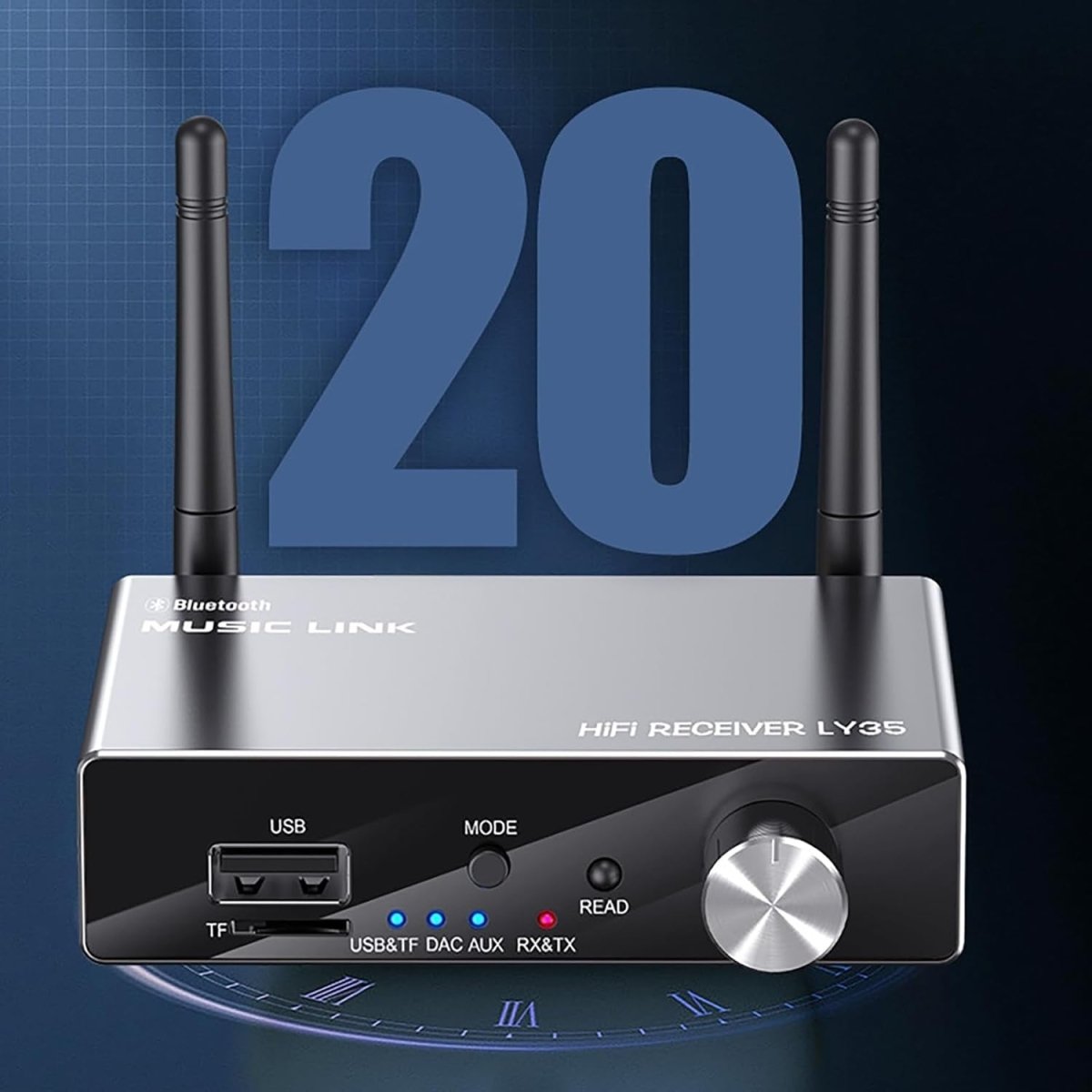Bluetooth 5.3 Audio Transmitter Receiver DAC Optical RCA AUX - Kwikley