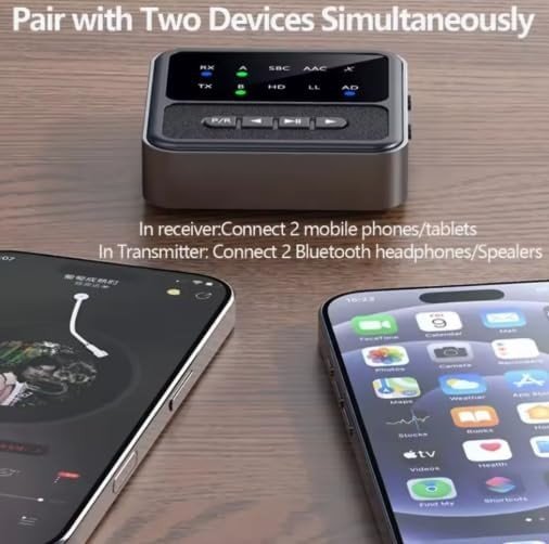 Bluetooth 5.4 Transmitter Receiver aptX HD 3.5mm AUX Adapter - Kwikley