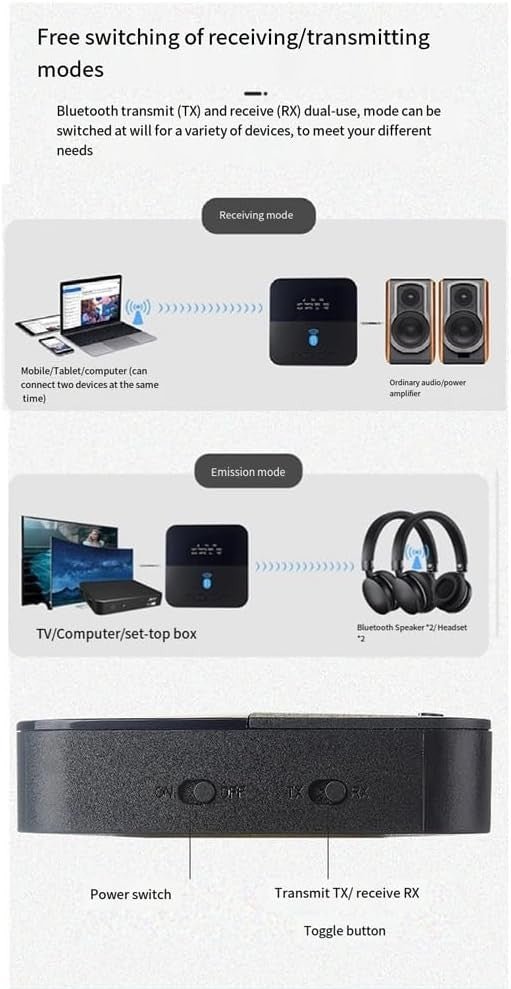 Bluetooth Audio Transmitter BTC880 2 - in - 1 Wireless Adapter Receiver - Kwikley