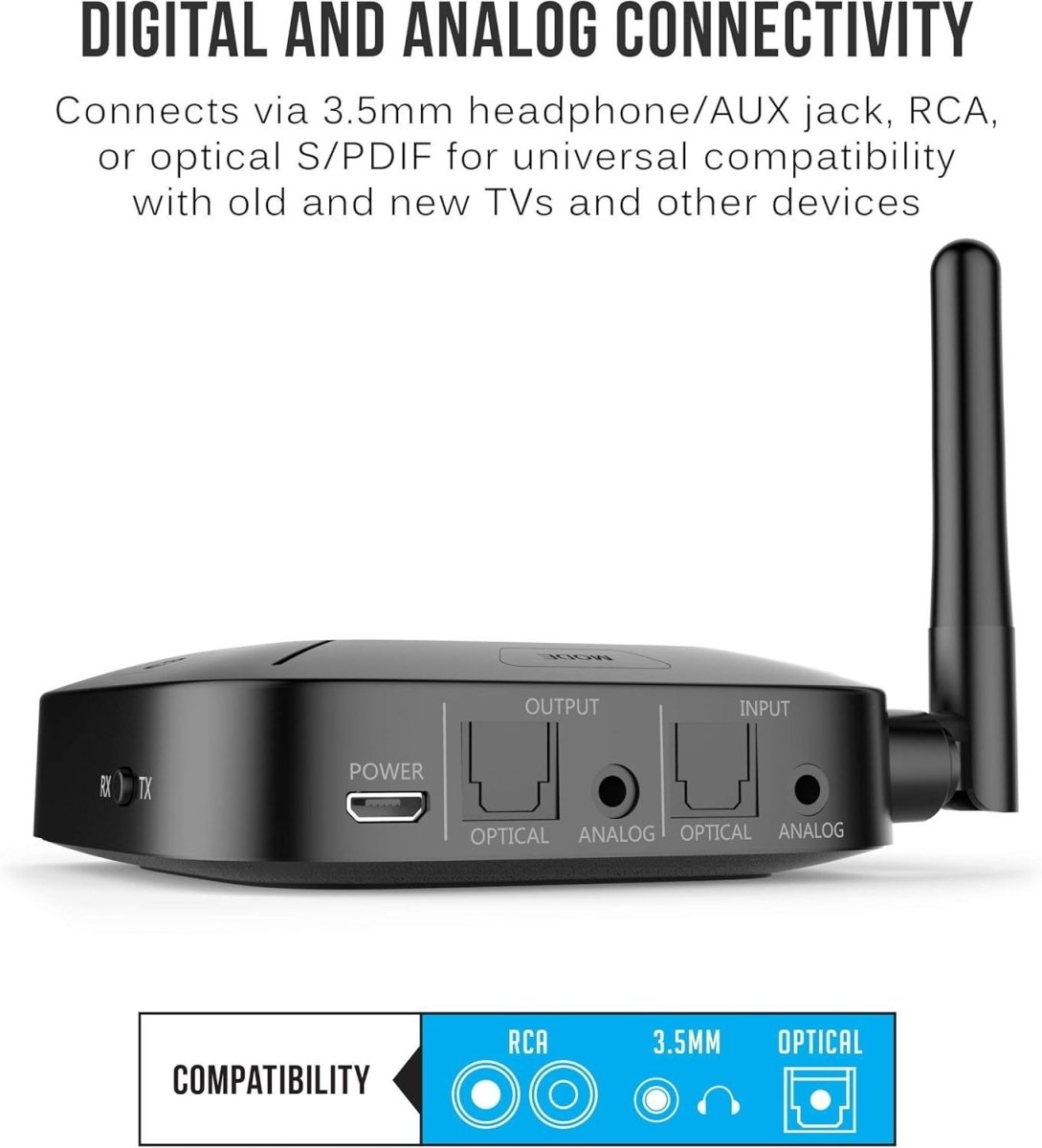 Bluetooth Audio Transmitter Receiver Dual Link aptX - Kwikley